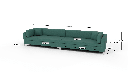 Bonnell 162" 2pc Estate Sofa - Dimensions
