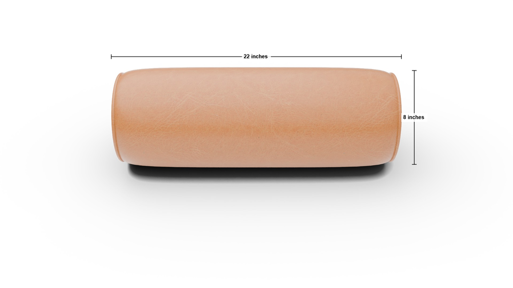 ACP 8 Leather Bolster Pillow - Dimensions