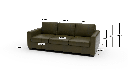 Track 87" Leather Sofa - Dimensions