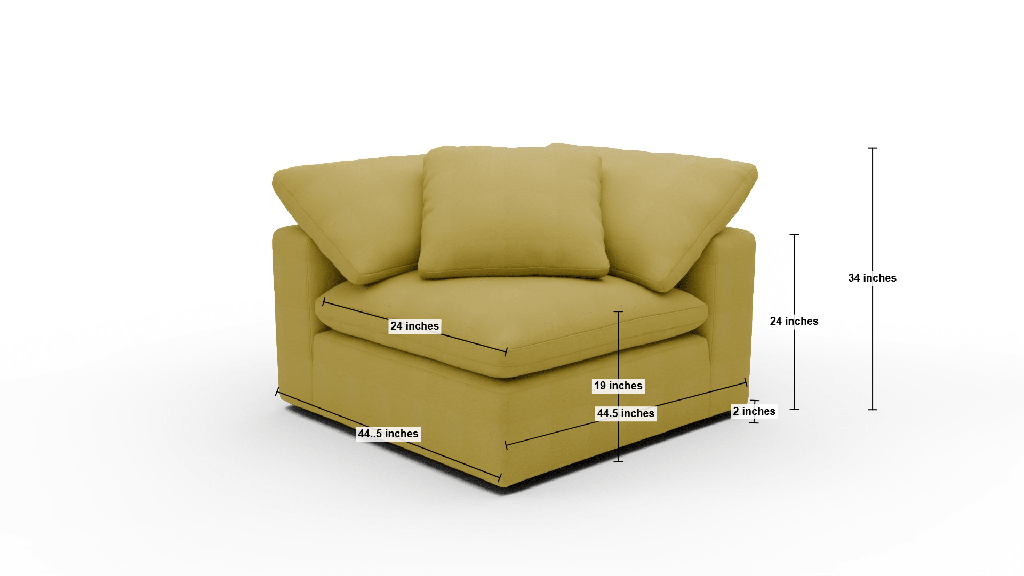 Fluffy DB Corner Wedge - Dimensions