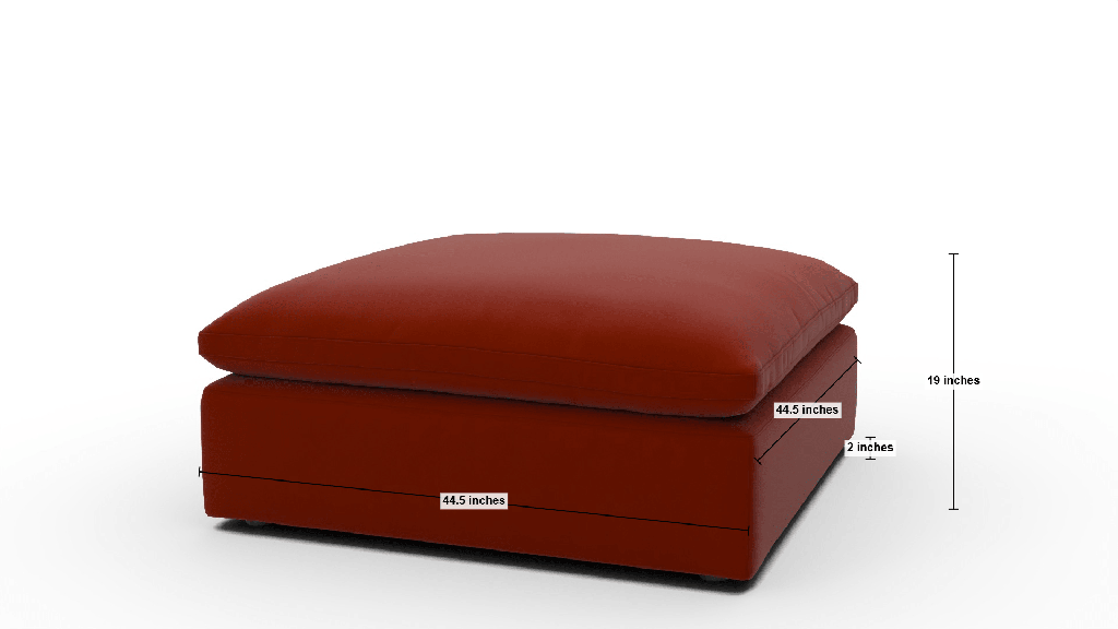 Fluffy DB Ottoman - Dimensions