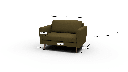 Wallace 52" Untufted Chair and A Half - Dimensions