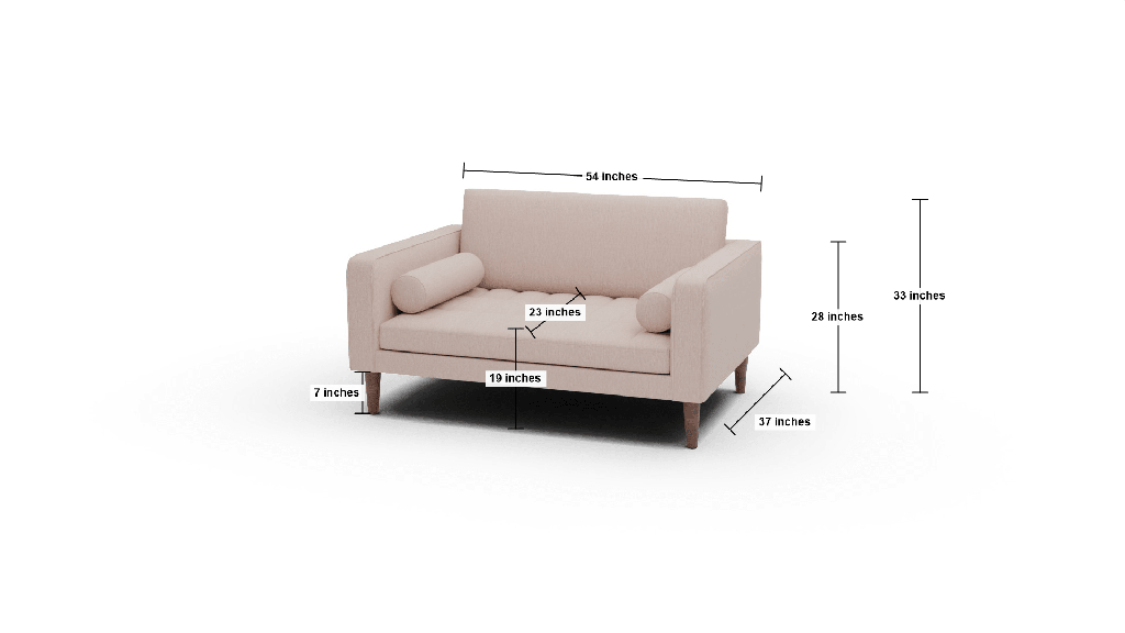 Ladybird 54" Chair and A Half - Dimensions