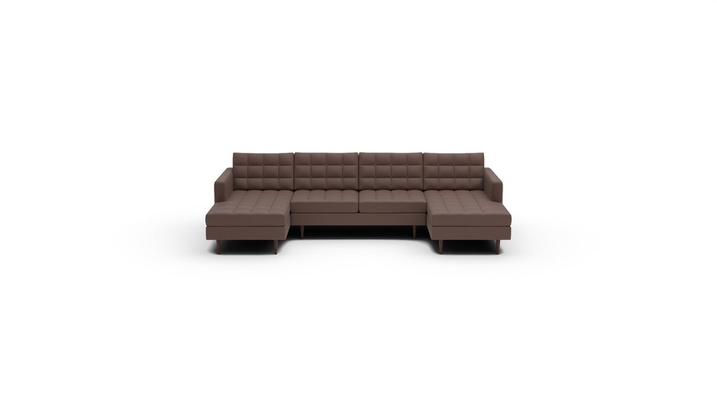 Wallace 3 Pc Double Chaise Sectional w/Armless Loveseat (Amigo II Dusk)