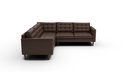 Wallace Leather 3 Pc Corner Sectional