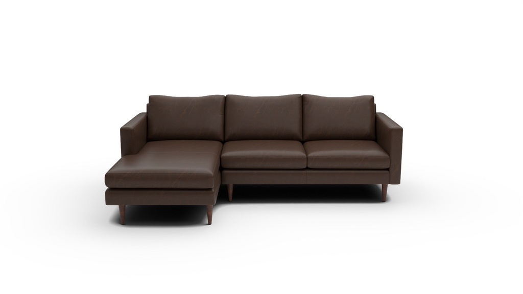 Wallace Untufted Leather 2 Pc Sectional w/LAF Chaise (Cheyenne Arrowshaft)