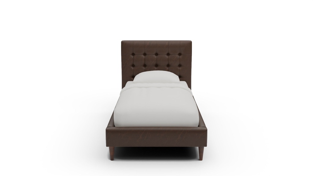 LB500-33 Wallace Tufted Leather Twin Bed (Cheyenne Arrowshaft)