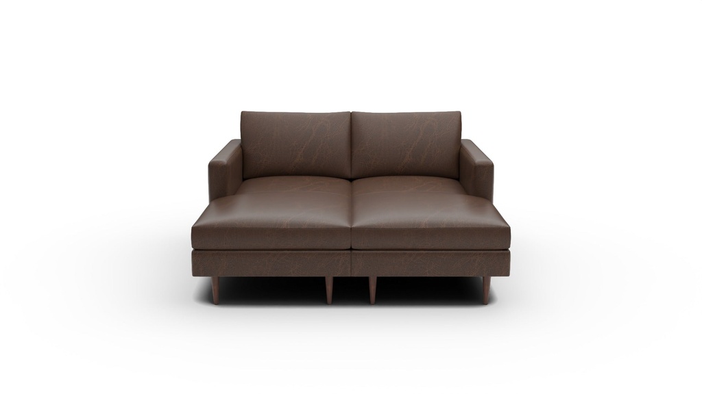 Wallace Untufted Leather 2 Pc Double Chaise Sectional (Cheyenne Arrowshaft)