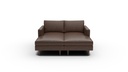 Wallace Untufted Leather 2 Pc Double Chaise Sectional