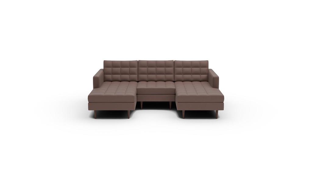 Wallace 3 Pc Double Chaise Sectional w/Armless Chair (Amigo II Dusk)