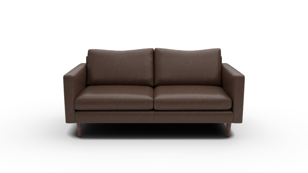 L555-25 Wallace Untufted Leather Apartment Sofa