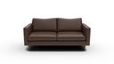 L555-25 Wallace Untufted Leather Apartment Sofa