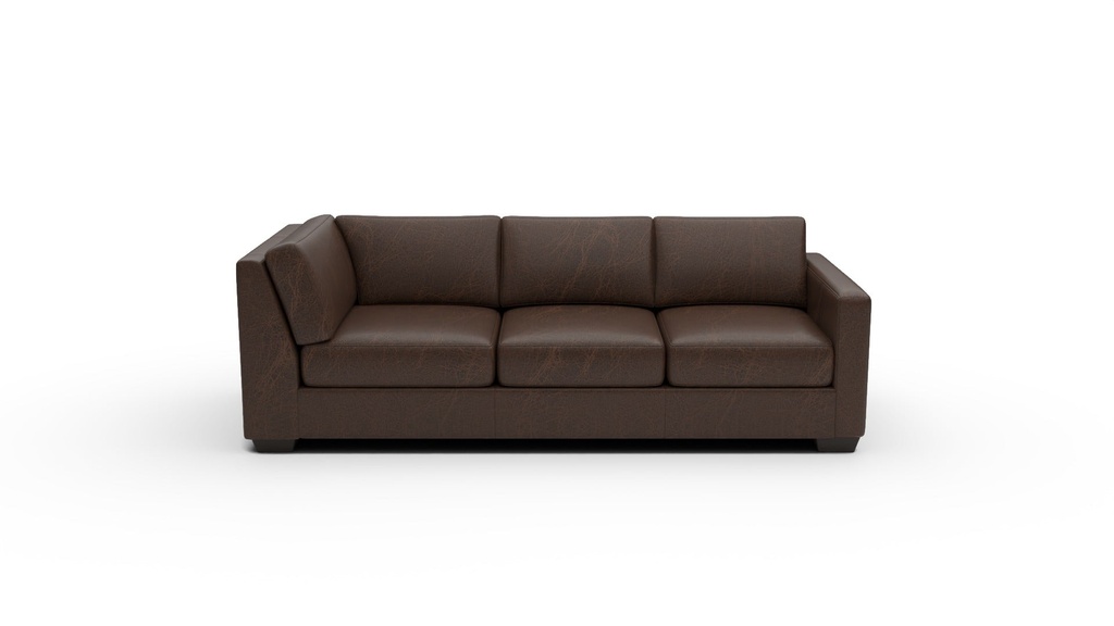 L400-32R Track Leather RAF Corner Sofa