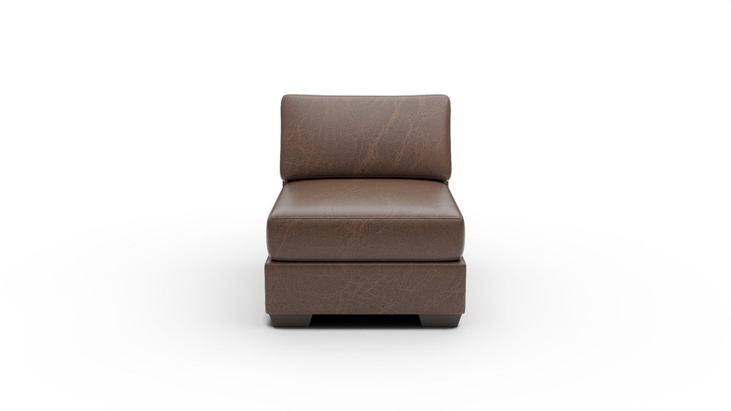L400-10 Track Leather Armless Chair (Cheyenne Arrowshaft)