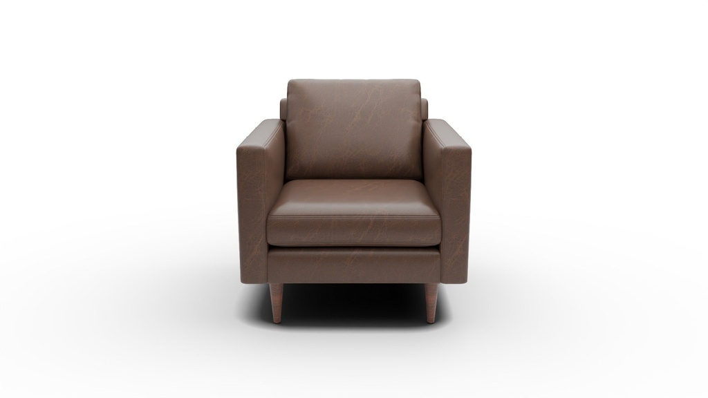 L555-01 Wallace Untufted Leather Arm Chair