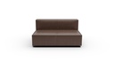 L338-03 Brentwood Leather Armless Loveseat