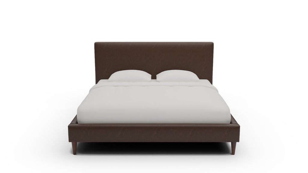 LB555-66 Wallace Untufted Leather King Bed