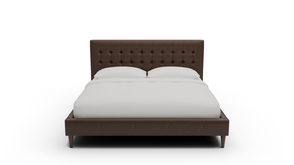 LB500-66 Wallace Tufted Leather King Bed (Cheyenne Arrowshaft)
