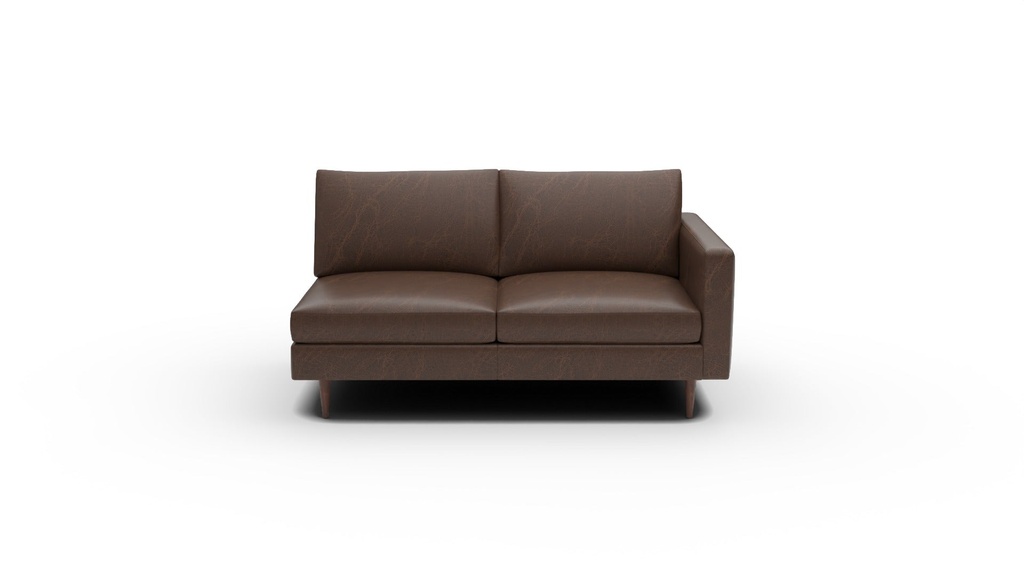 L555-26R Wallace Untufted Leather RAF Loveseat (Cheyenne Arrowshaft)