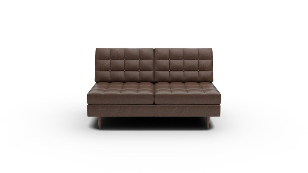L500-03 Wallace Leather Armless Loveseat