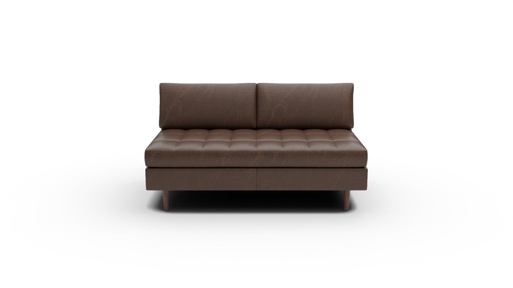 L600-03 Ladybird Leather Armless Loveseat