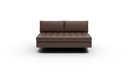 L600-03 Ladybird Leather Armless Loveseat
