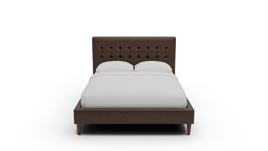 LB500-50 Wallace Tufted Leather Queen Bed