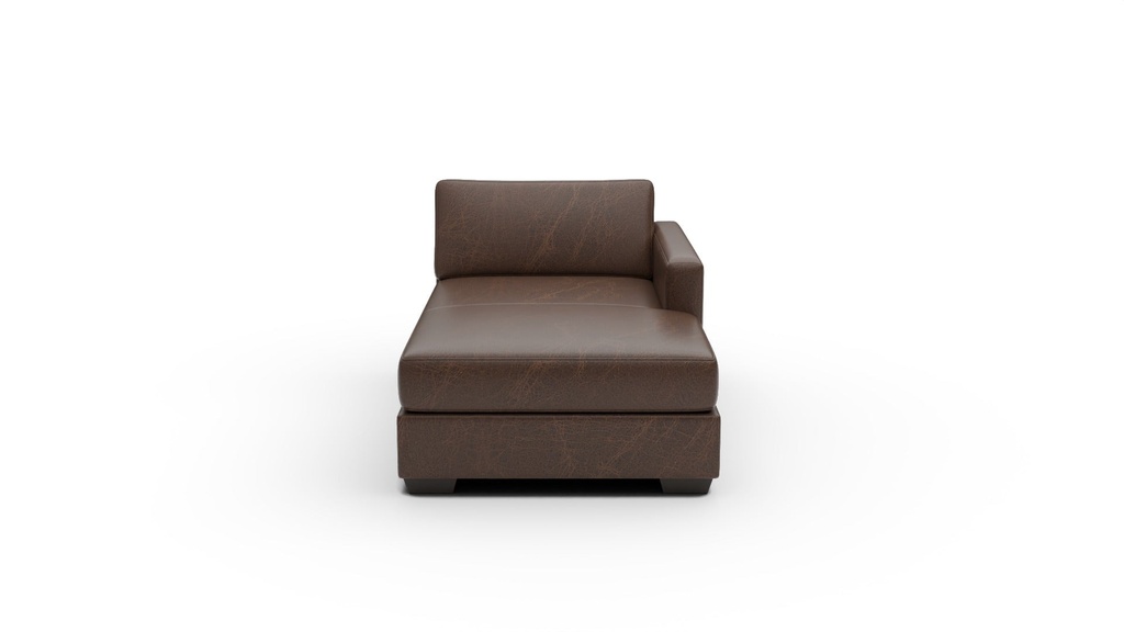 L400-83R Track Leather RAF Short Chaise