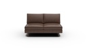 L555-03 Wallace Untufted Leather Armless Loveseat