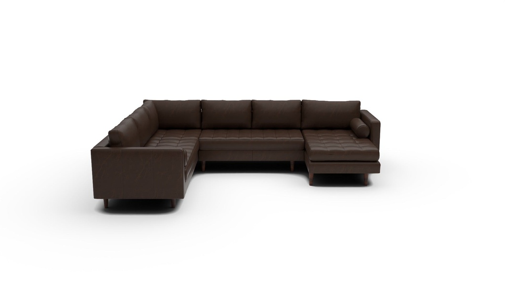 Ladybird Leather 4 Pc Corner Sectional w/RAF Chaise