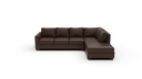 Track Leather 2 Pc Right Chaise Sleeper Sectional