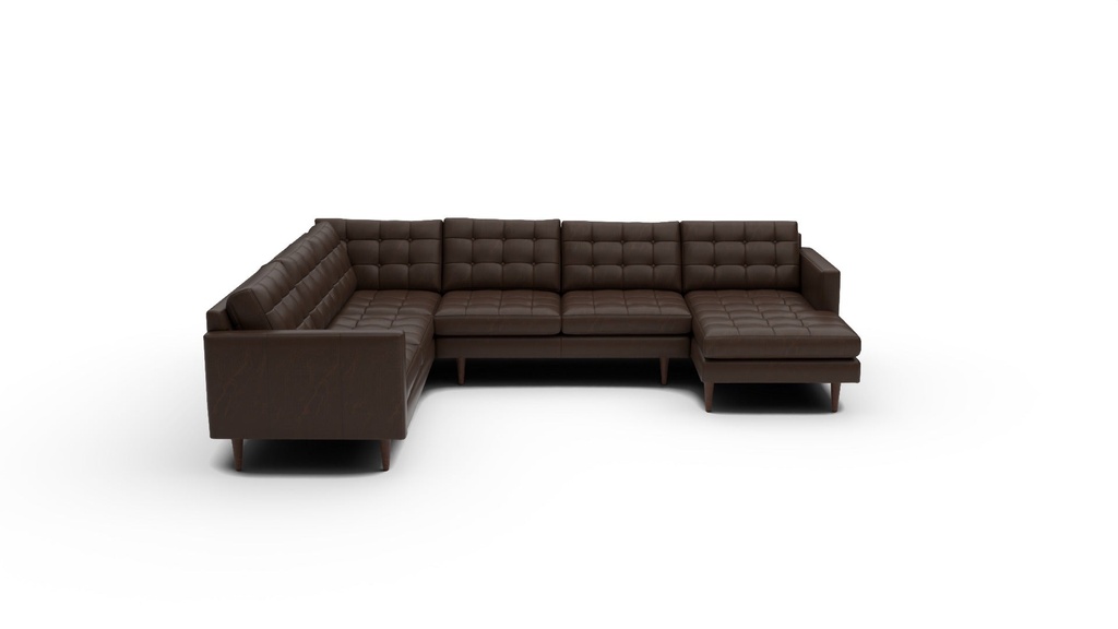 Wallace Leather 4 Pc Corner Sectional w/RAF Chaise