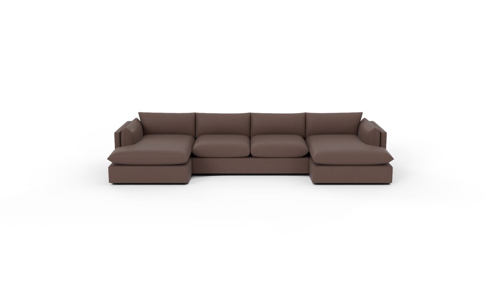 SoCo 3 Pc Double Chaise Sectional w/Armless Loveseat