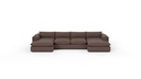 SoCo 3 Pc Double Chaise Sectional w/Armless Loveseat