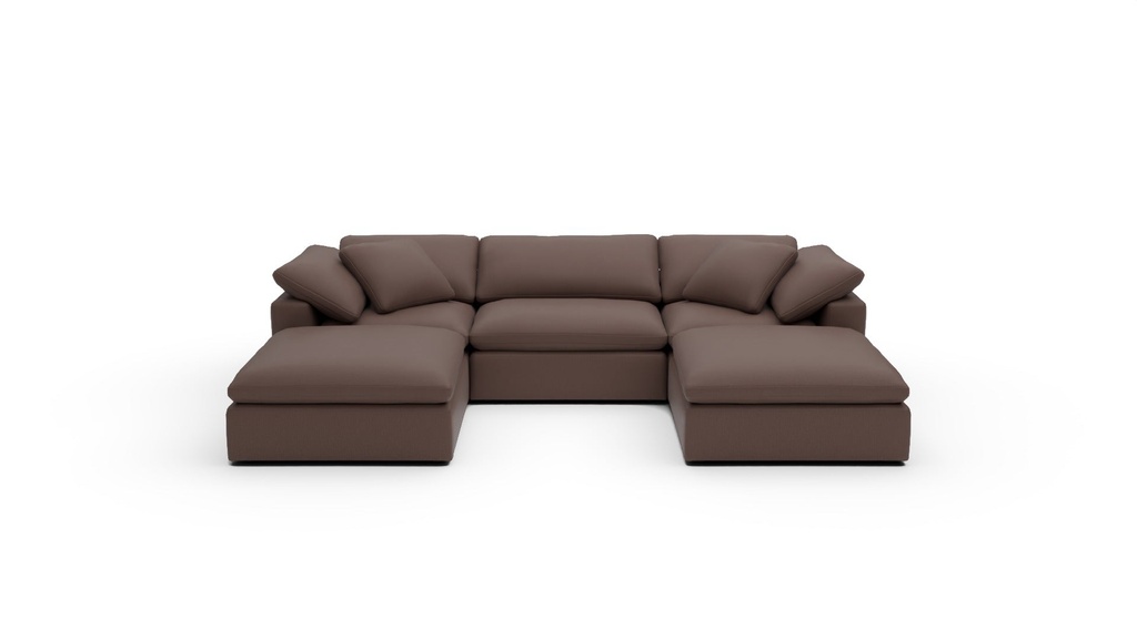 Fluffy DB 3 Pc Sofa w/Double Otto (Amigo II Dusk)