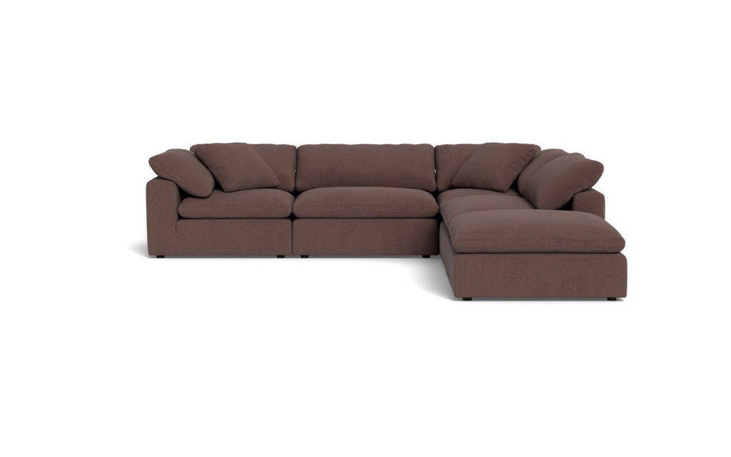 Fluffy DB 4 Pc Sectional w/Otto (Amigo II Dusk)