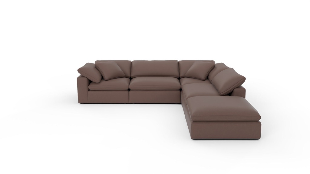 Fluffy DB 4 Pc Sectional w/Otto (Amigo II Dusk)