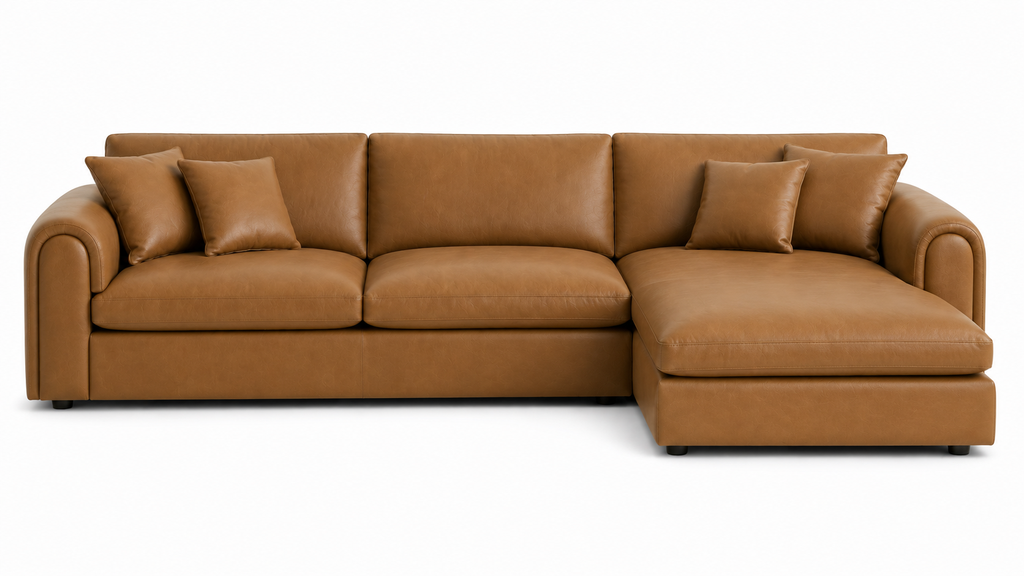 L880-82R Carmel Leather RAF Chaise