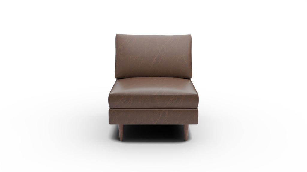 L555-10 Wallace Untufted Leather Armless Chair